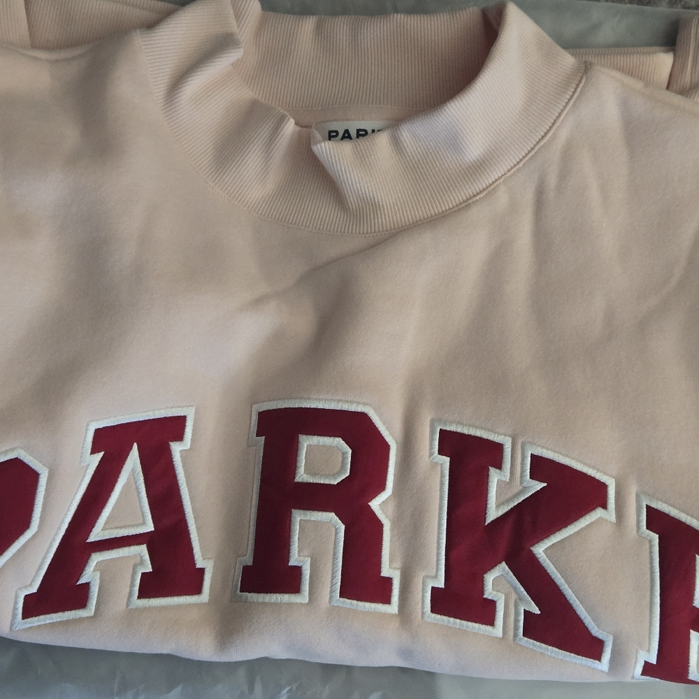 PARKE Women's Peony/Crimson Crew Neck Sweater - Picture 8 of 13